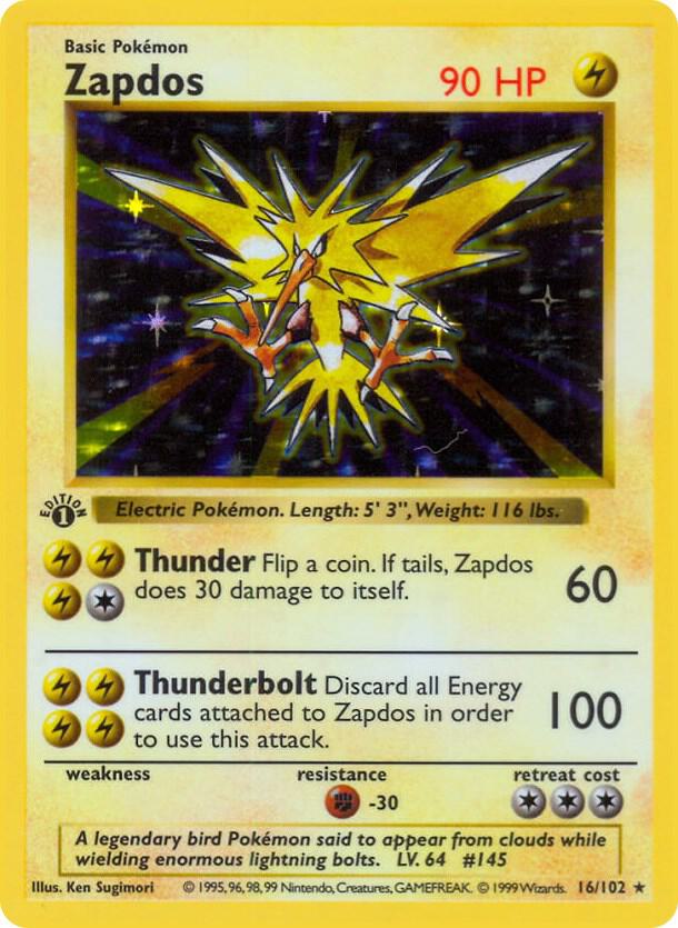 Zapdos 16/102 card