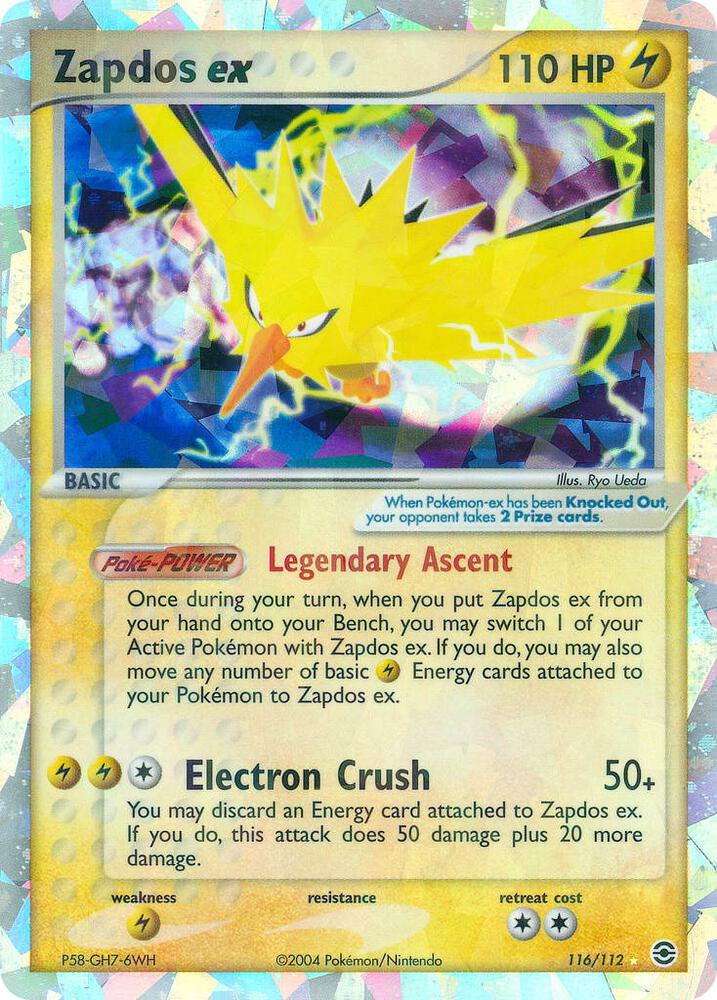 Zapdos ex 116/112 card