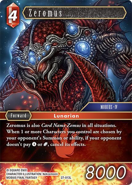 Zeromus 27-013L card