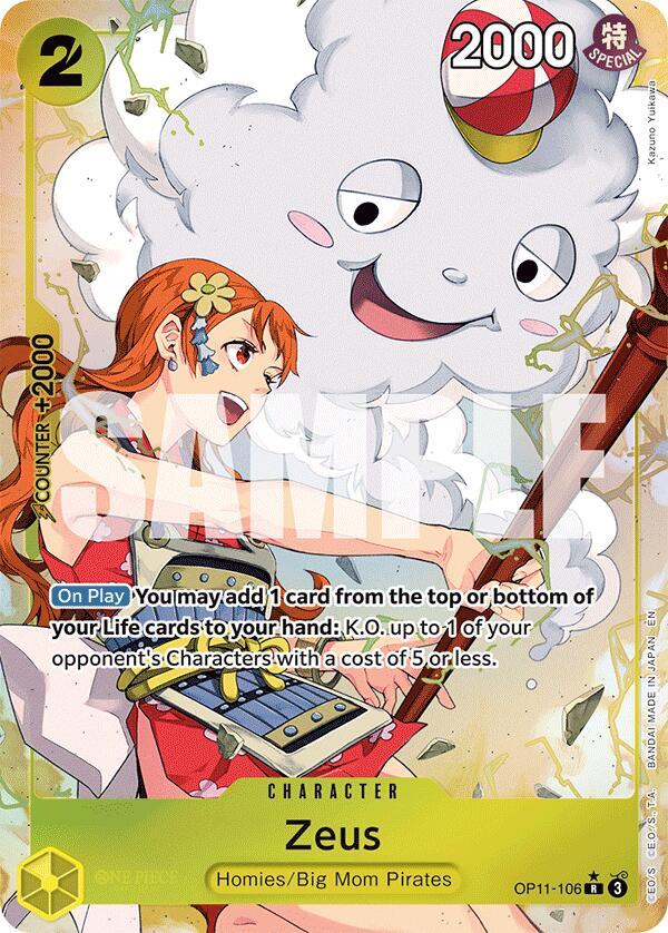Zeus Alternate Art OP11-106 card
