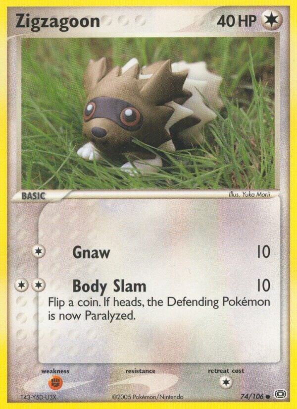 Zigzagoon 74/106 card