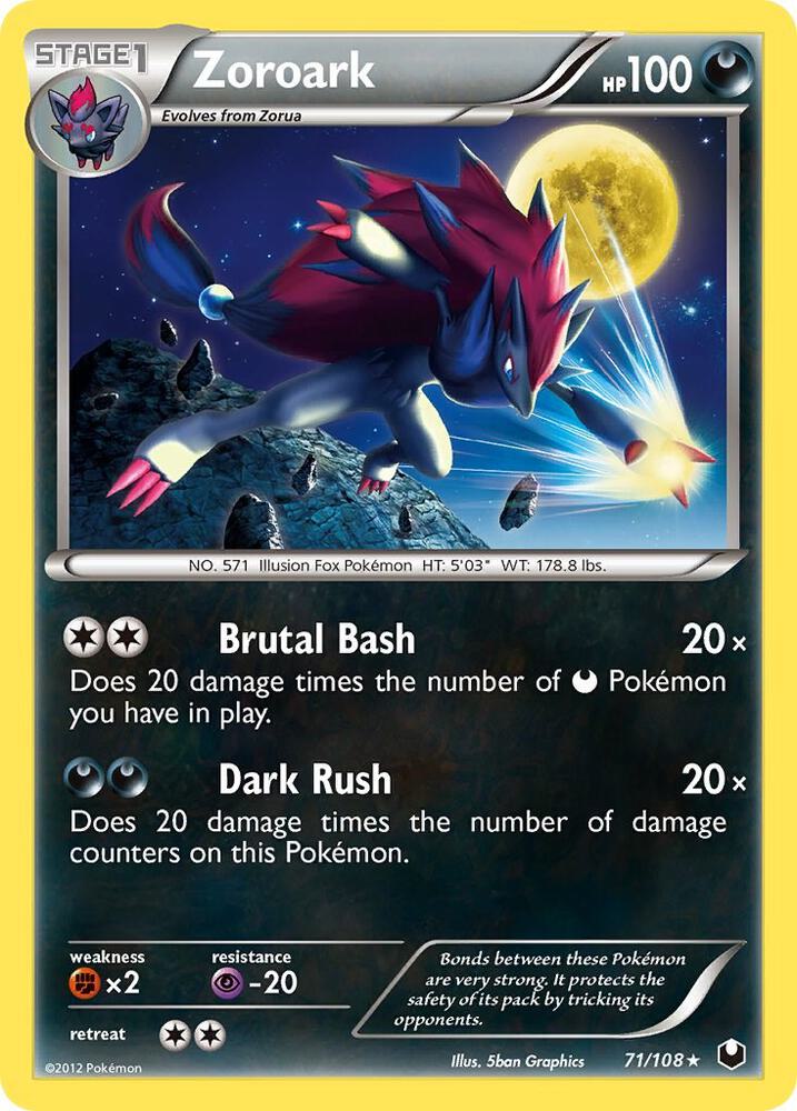 Zoroark 71/108 card