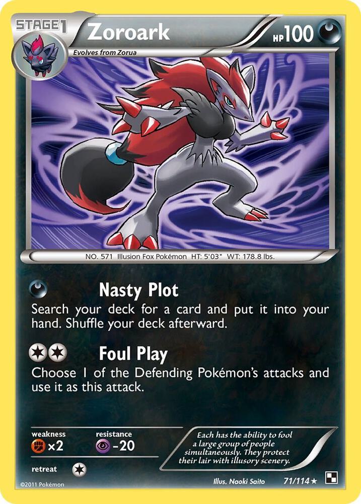 Zoroark 71 114 071/114 card