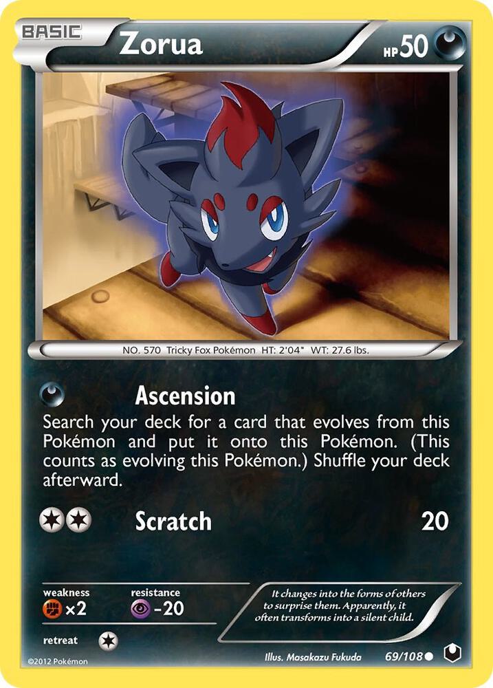 Zorua 69 69/108 card